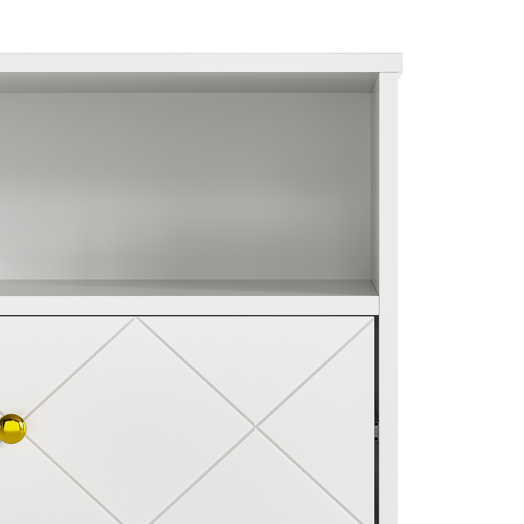 Dresser With Drawers & Floating Shelves, 3 Drawer Dresser With Open Storage & Painted Finish, Modern Storage Dresser For Toddler Room, Bedroom, Living Room, Closet, Hallway, White_maomaolike.com